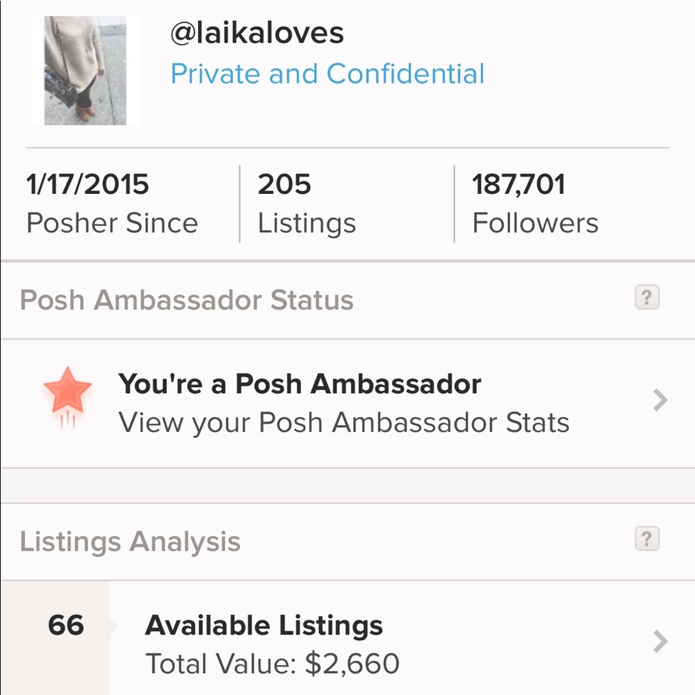 My posh stats